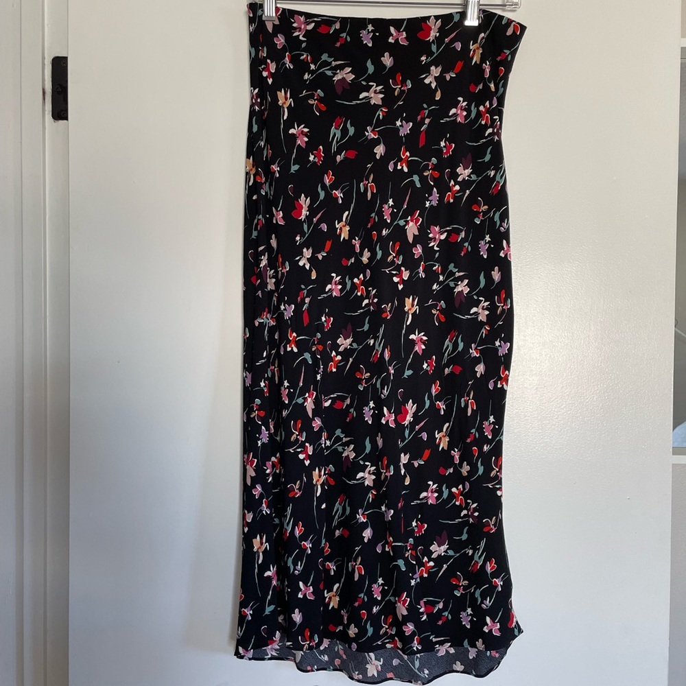 Madewell floral midi skirt